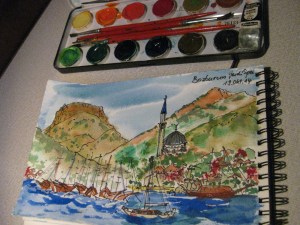 Zum Abschied malte ich ein Aquarell