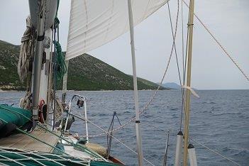 Segeln mit gerefftem Vorsegel