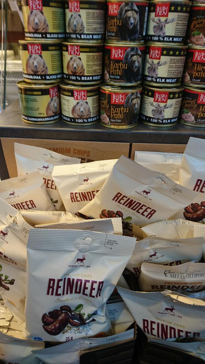 Rentier, Bär und Elchfleisch
